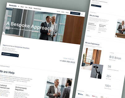 Avvocato - Lawyer Website Design. Landing Page