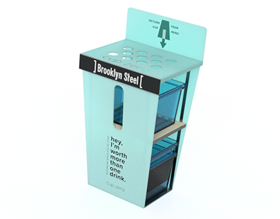 Cup return receptacle for events - concept design
