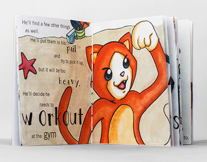 "If You Give a Cat a Cupcake" Hand-Bound Chapbook