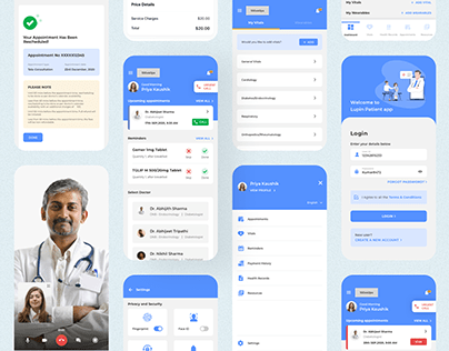 App for the patient to book appointments with doctors