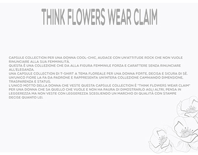 THINK FLOWERS WEAR CLAIM