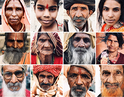 Portraits of Indian people