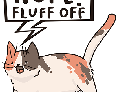 Nope Fluff off Cat the Funny cute cat pet t-shirt