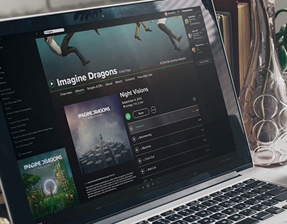 User Interface: Spotify - Artist's Page Layout