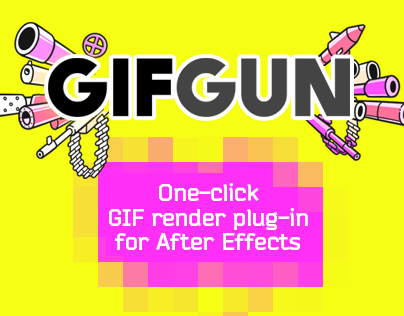 GIFGUN. One-click GIF plug-in for After Effects.