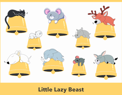 Little Lazy beast Lottie icons