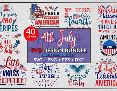 4th july SVG design bundle