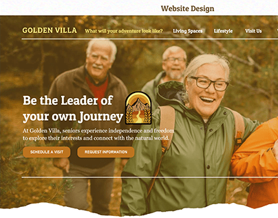 Golden Villa, a retirement community, UX/UI design