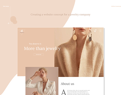 Website for a jewelry company