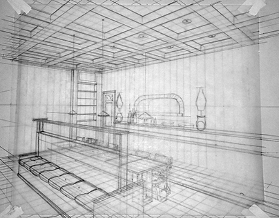 Interior Sketches and Hand Renders