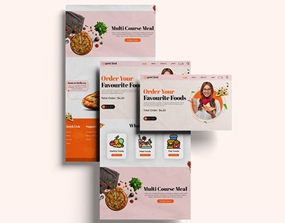 Good Food Restaurant landing page UI Design