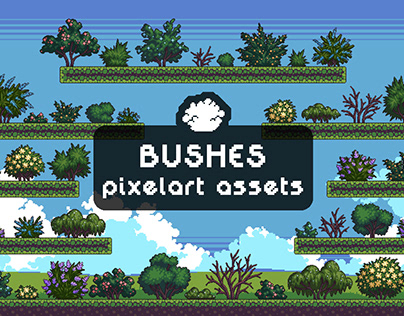 Free Bush Assets Pixel Art Pack