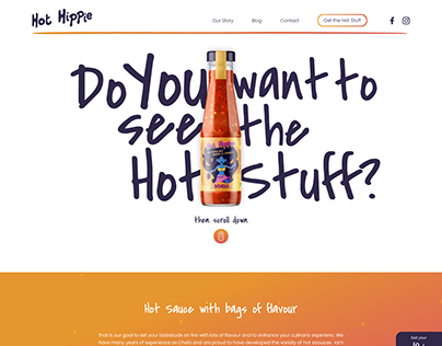 Hippie Hot Sauce Landing Page