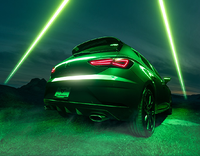 Green laser León Cupra