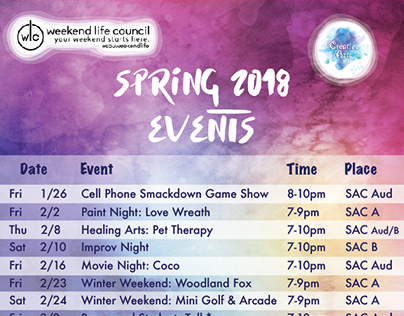 Entertainment Events Schedule Flyer