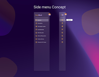 Side menu UI Concept