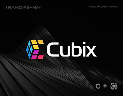 Letter C + Rubiks cube logo Branding