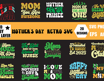 Mother's-Day Retro SVG Bundle