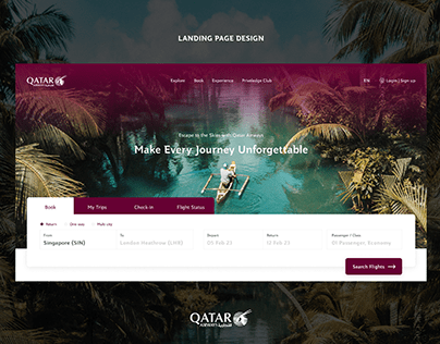 Qatar Airways Landing Page