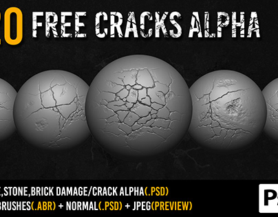20 free Zbrush Crack alpha + Photoshop Brushes