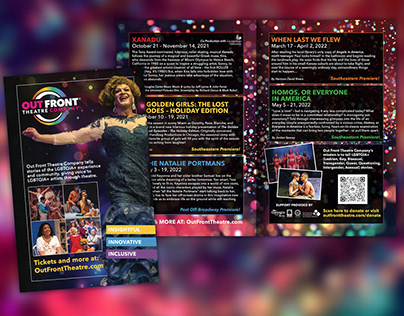 Out Front Theatre Company Season Brochure Design