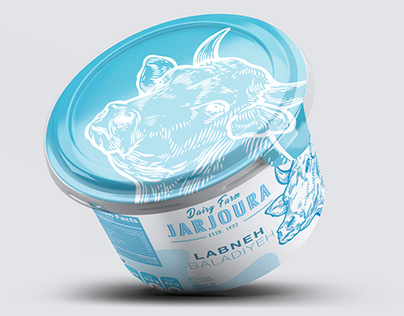 Jarjoura Dairy - Logo uplift & labneh packaging