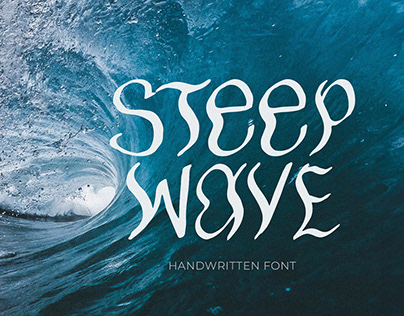 Steep Wave handwritten accent &decorative font typeface