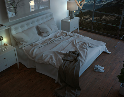 Bedroom - Interior (night scene)