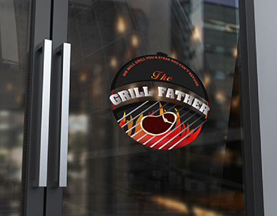 The Grill Father Restaurant Logo Design