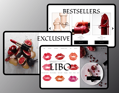 Home page of online store of famous brands lipsticks