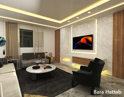 Tv Design with Fire Place