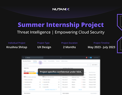 NUTANIX INTERNSHIP PROJECT | Threat Intelligence
