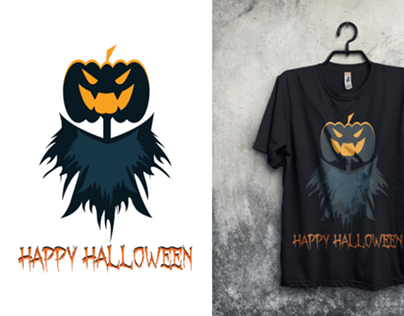 Pumpkin Man Halloween T-shirt Design