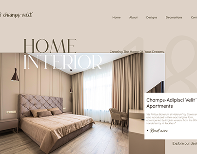 Home interior website design