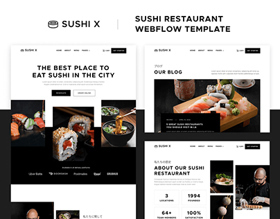 Sushi X - Sushi Restaurant Webflow Template