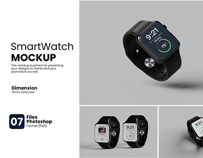 7 Free Smart Watch Mockups