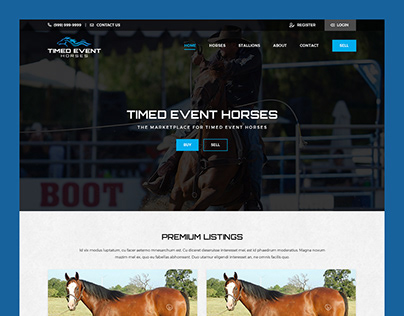 Timed Event Horses // Web Design