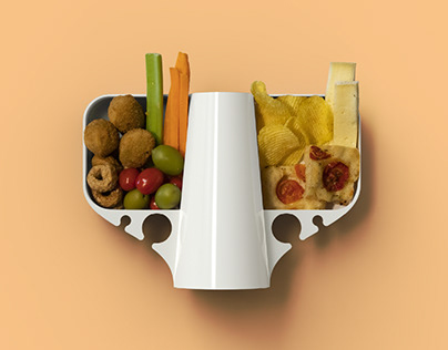 Tray for standing buffet aperitif