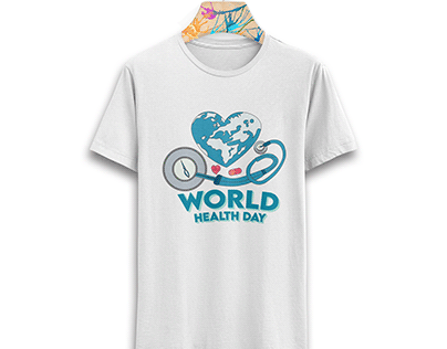 world health day vector logo design