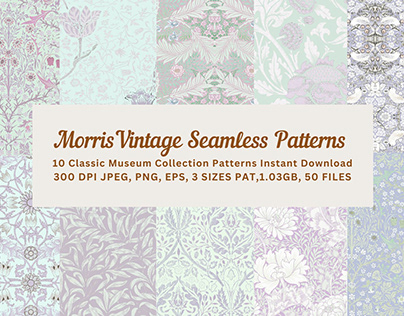 Willam Morris vintage seamless pattern 9