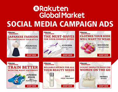Rakuten Social Media Campaign ads