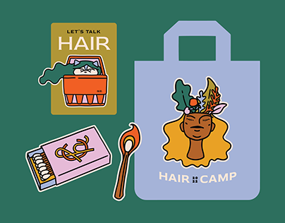 Hair Camp Illustrations 2022