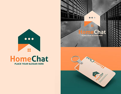 Home Chat logo brand identity