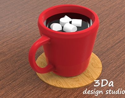 3D Sketch of hot chocolate