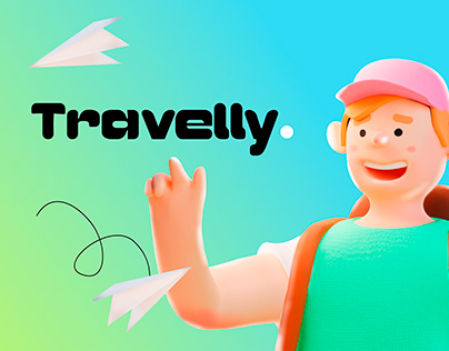 Travelly - 3D Illustration and UX Design