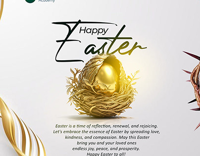 Happy Easter company flyer design
