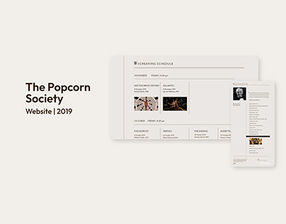 Film Website Design - The Popcorn Society