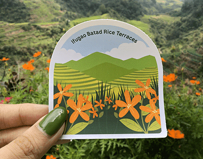 Batad Rice Terraces Sticker Design