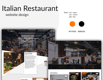 Italian restaurant website design