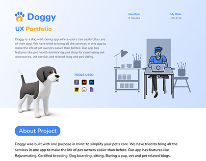 DOGGY - Dog Service UX & UI Case Study